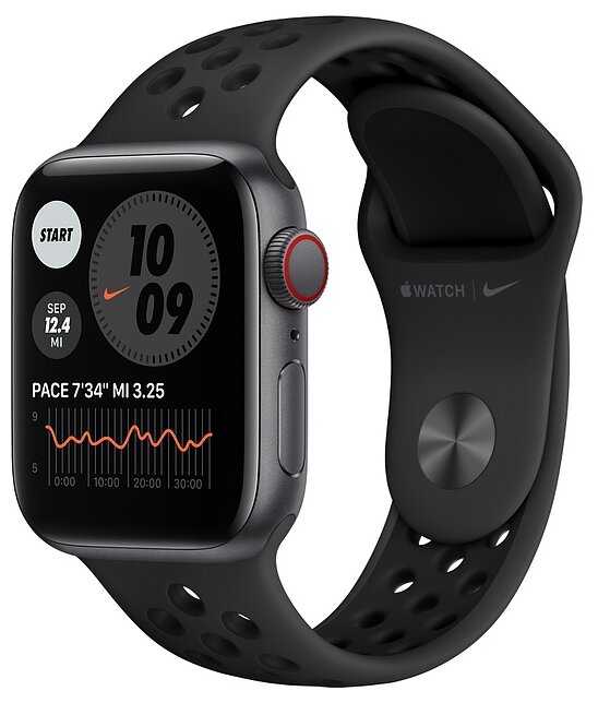 Умные часы Apple Watch SE GPS + Cellular 40мм Aluminum Case with Nike Sport Band фотография 22