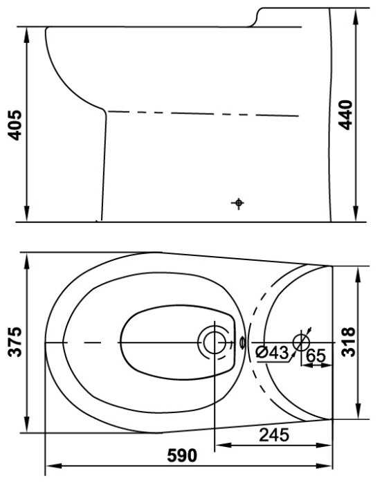 Биде напольное Керамин Женева (биде) фотография 2