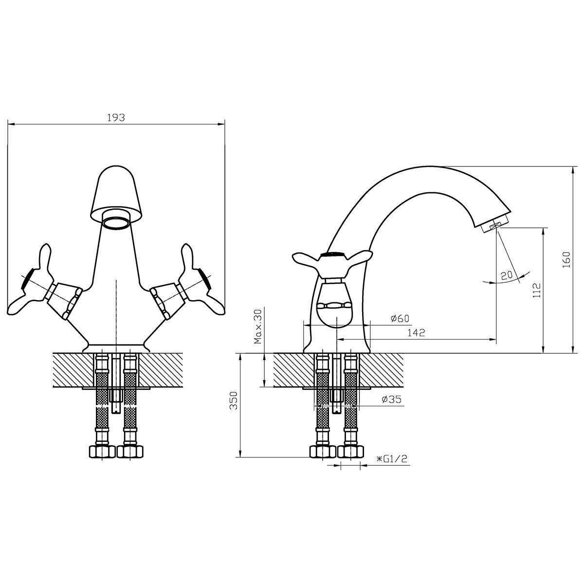 Смеситель для кухни Rossinka Silvermix Q02-61 фотография 10