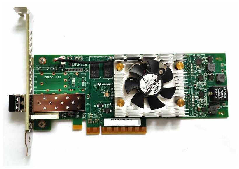 Сетевой адаптер QLogic QLE2670-CK Fibre Channel 16Gb HBA single port, PCIe 3.0 x8, 16/8/4, 1xSFP+ SR фотография 1