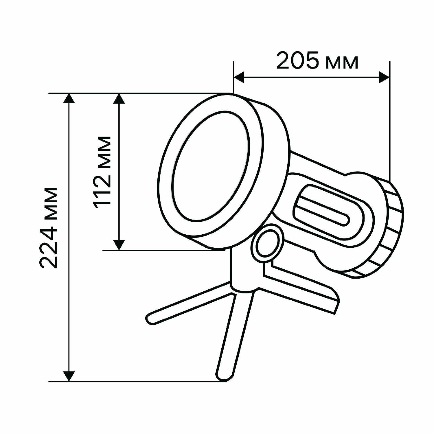 Светодиодный фонарик REV на батарейках, 7Вт, LED, 3 типа крепления, 29124 4 фотография 1