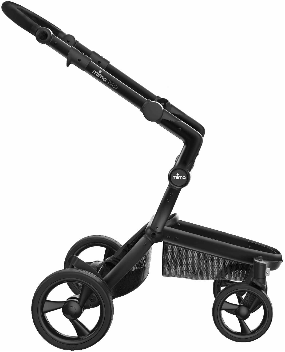 Коляска 2в1 Mima Xari Black на чёрном шасси с матрасиками Sandy Beige фотография 5