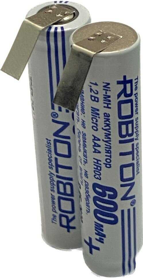 Аккумулятор ROBITON 600MHAAA-2-FT prof фотография 2