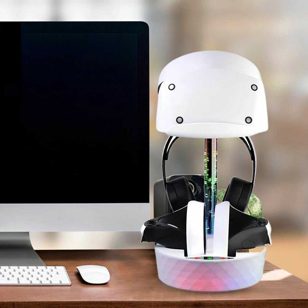 Аксессуары для PlayStation 5 Sony VR2 Sense Controllers Charging Dock and Headset Stand фотография 3