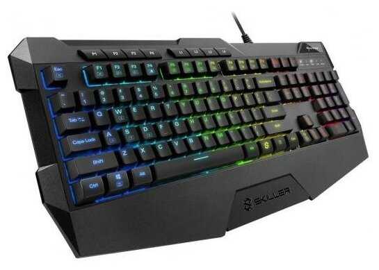 Sharkoon Skiller SGK4 Игровая клавиатура (резиновые колпачки, RGB подсветка, USB) фотография 1