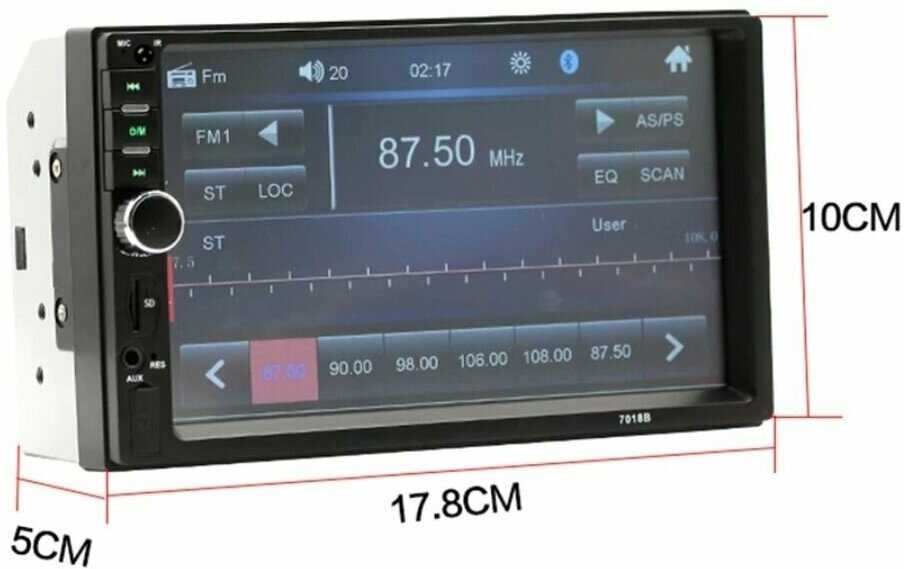 Bluetooth 2din магнитола Datsun Магнитола (7018b) фотография 8