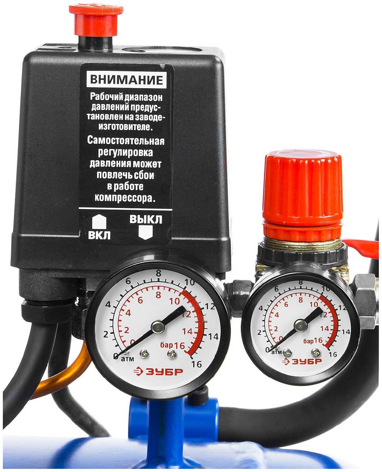 Компрессор ЗУБР ЗКПМ-440-100-Р-2.2, 2.2 кВт фотография 6