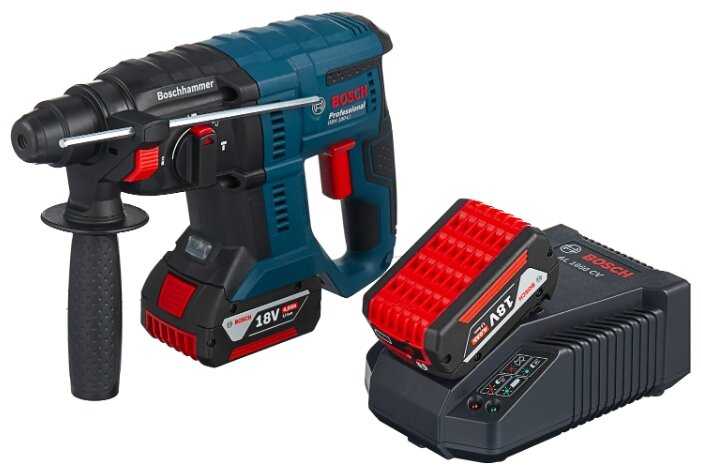 Перфоратор аккумуляторный BOSCH GBH 180-Li 4.0Ач x2 Li-Ion 18 В (1.7 Дж)