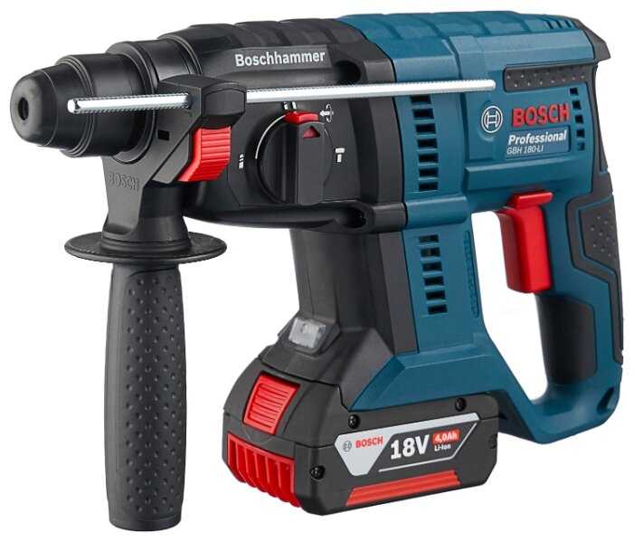 Перфоратор аккумуляторный BOSCH GBH 180-Li 4.0Ач x2 Li-Ion 18 В (1.7 Дж) фотография 1