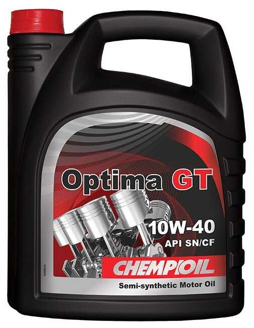 Полусинтетическое моторное масло CHEMPIOIL Optima GT 10W-40 (A3/B4) фотография 11