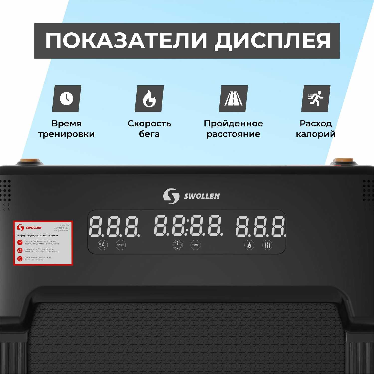 Беговая дорожка SWOLLEN Compact T3 фотография 15
