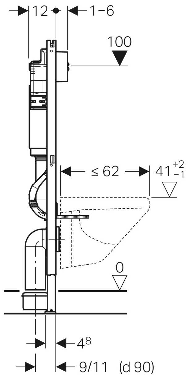 Рамная инсталляция GEBERIT Duofix 458.124.21.1 UP100 фотография 3