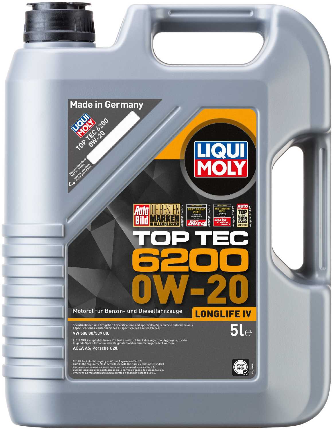 Синтетическое моторное масло LIQUI MOLY Top Tec 6200 0W-20 фотография 1