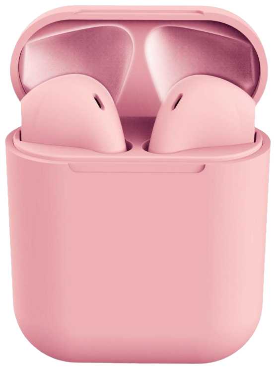 Беспроводные наушники inPods 12 simple для телефона с Блютуз и зарядным чехлом / розовые