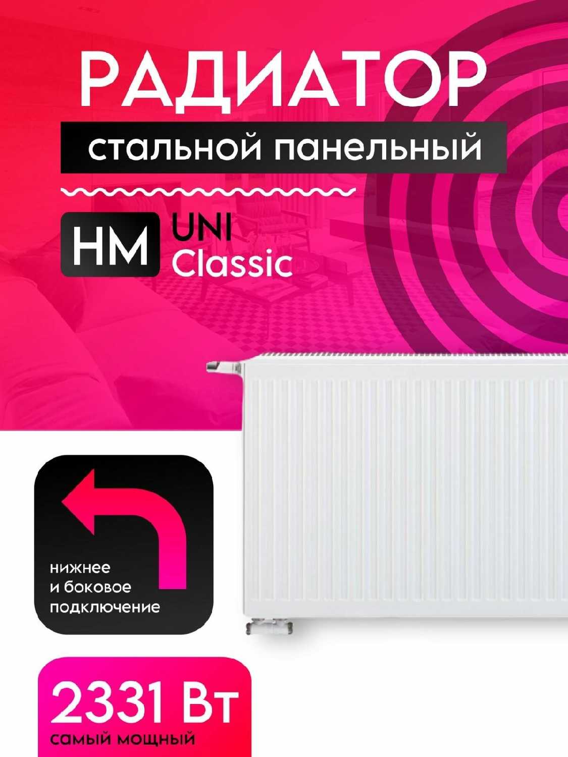 Радиатор стальной RADIUM Радиатор панельный тип 22 (500 3000 HM Classic RADIUM)