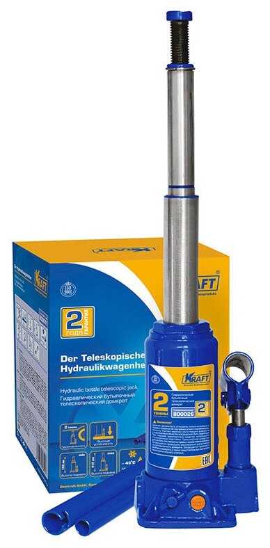 Домкрат бутылочный гидравлический KRAFT Домкрат бутылочный гидравлический (KT 800026) фотография 2