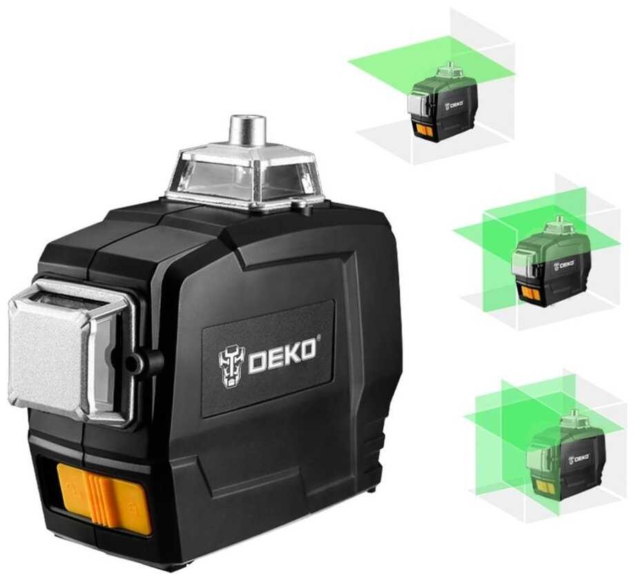 Лазерный уровень DEKO DKLL12PG1 SET2 PREMIUM (065-0235-1) со штативом фотография 1