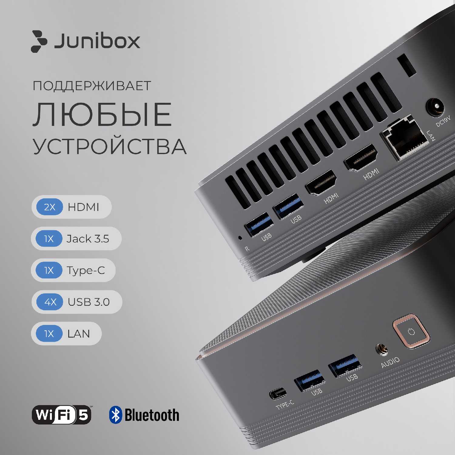 Мини ПК Junibox X3 Studio (Intel Core i5 12450H) фотография 2