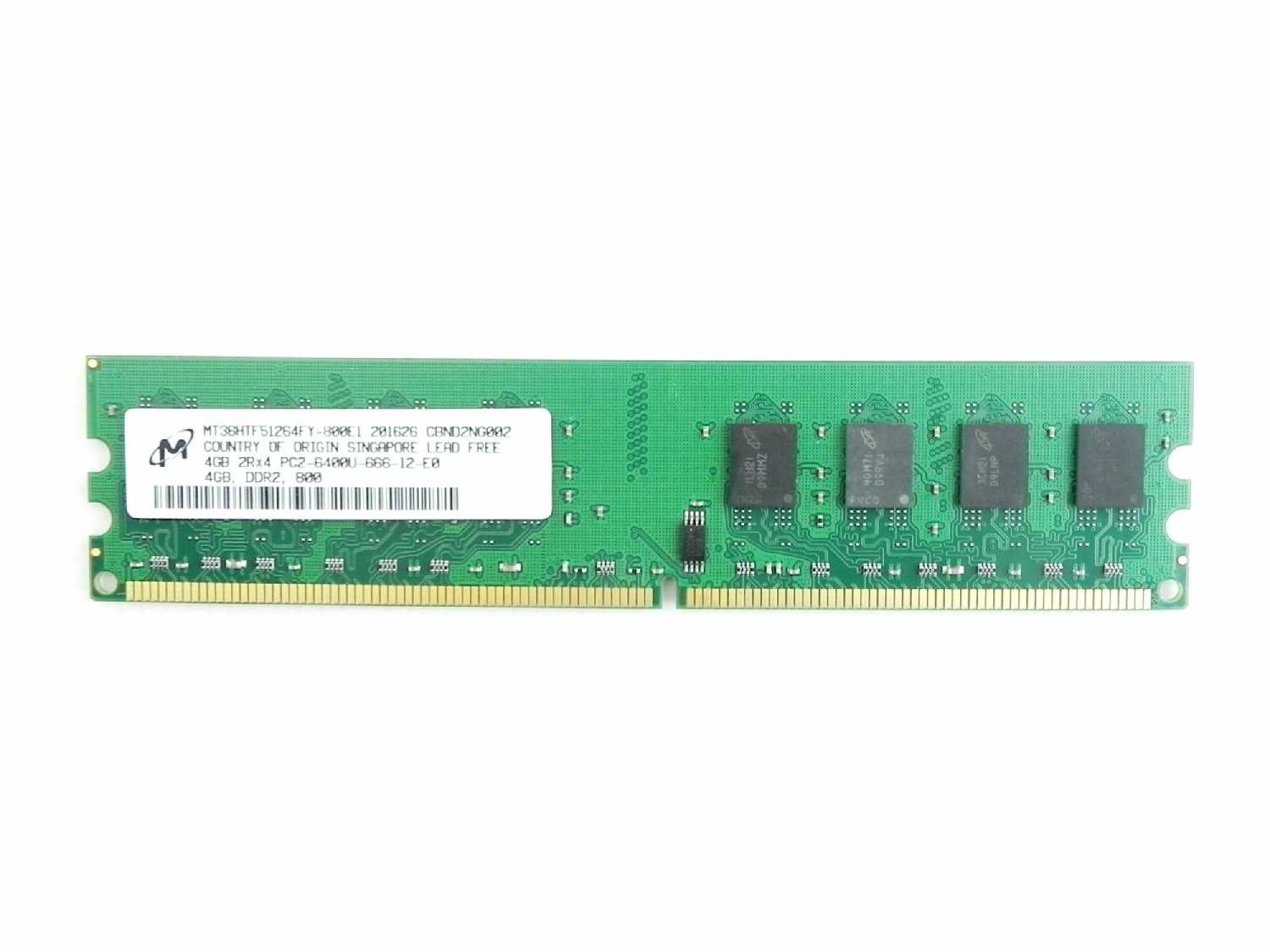 Модуль памяти Micron DDR2 4GB 2Rx4 PC2-6400U-666-12-E0 фотография 3