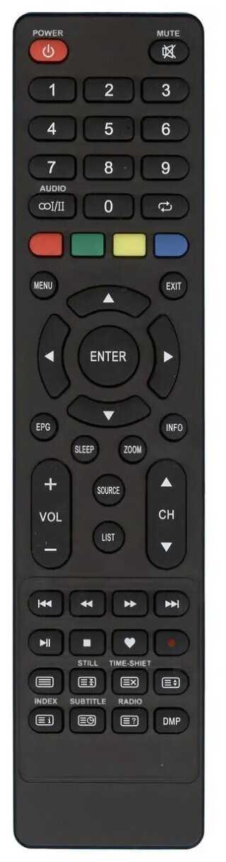 Пульт PDUSPB JKT-107 SMART TV для Hyundai / Harper / Starwind / BQ / Telefunken (черный)