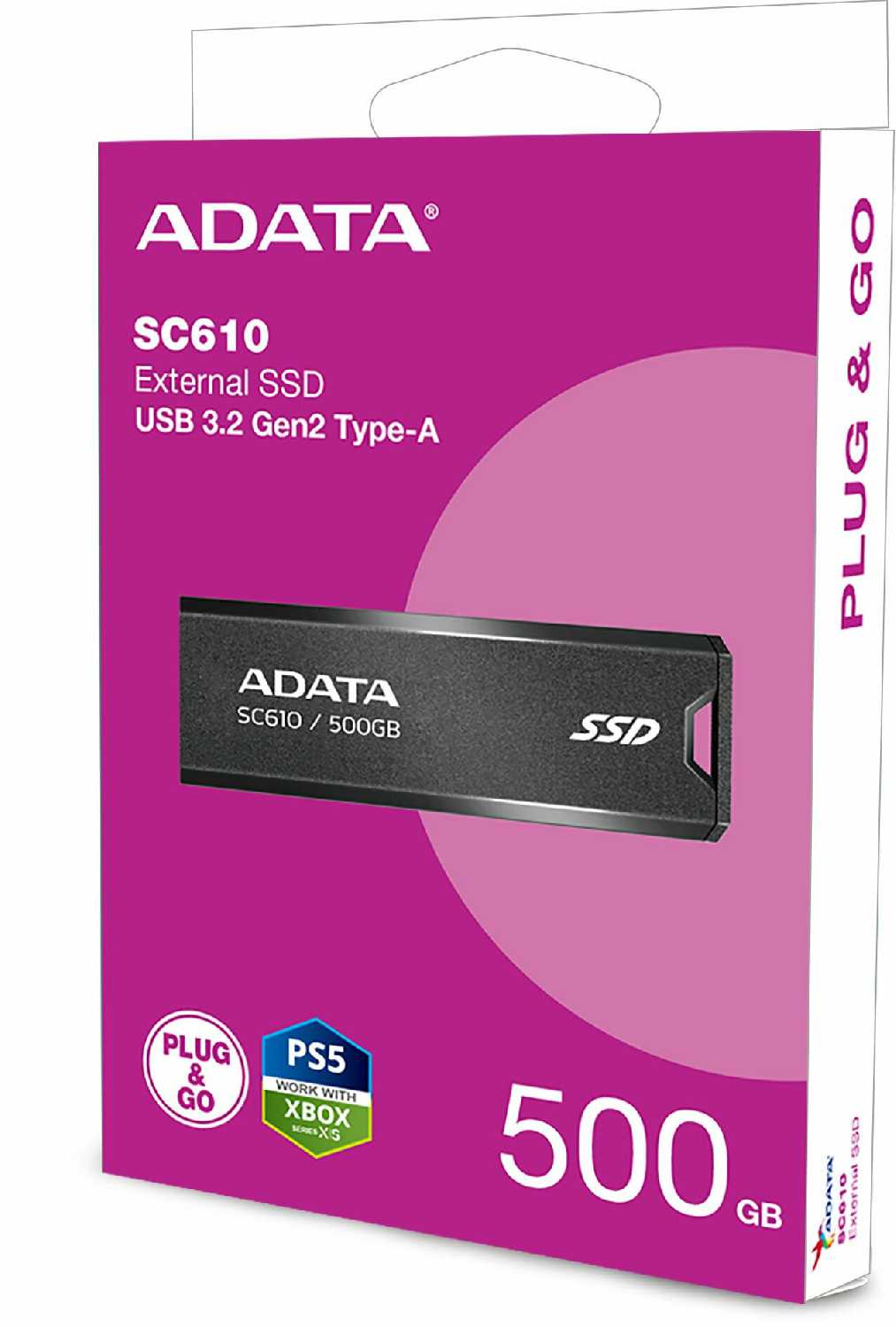 Внешний накопитель SSD ADATA SC610 (SC610-500G-CBK/RD) фотография 11