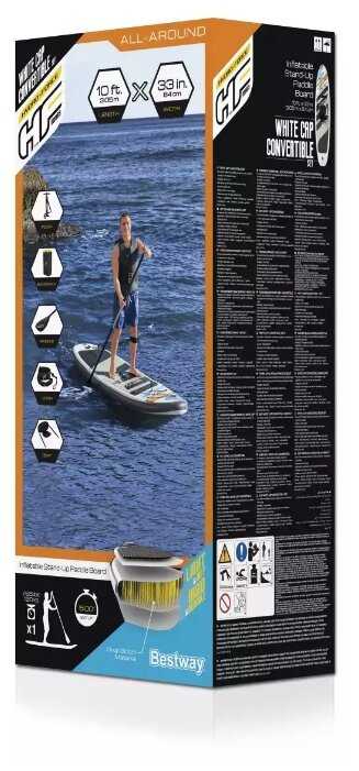 Cап доска SUP board Bestway Hydro-Force White Cap 3,05 м арт. 65341 фотография 16
