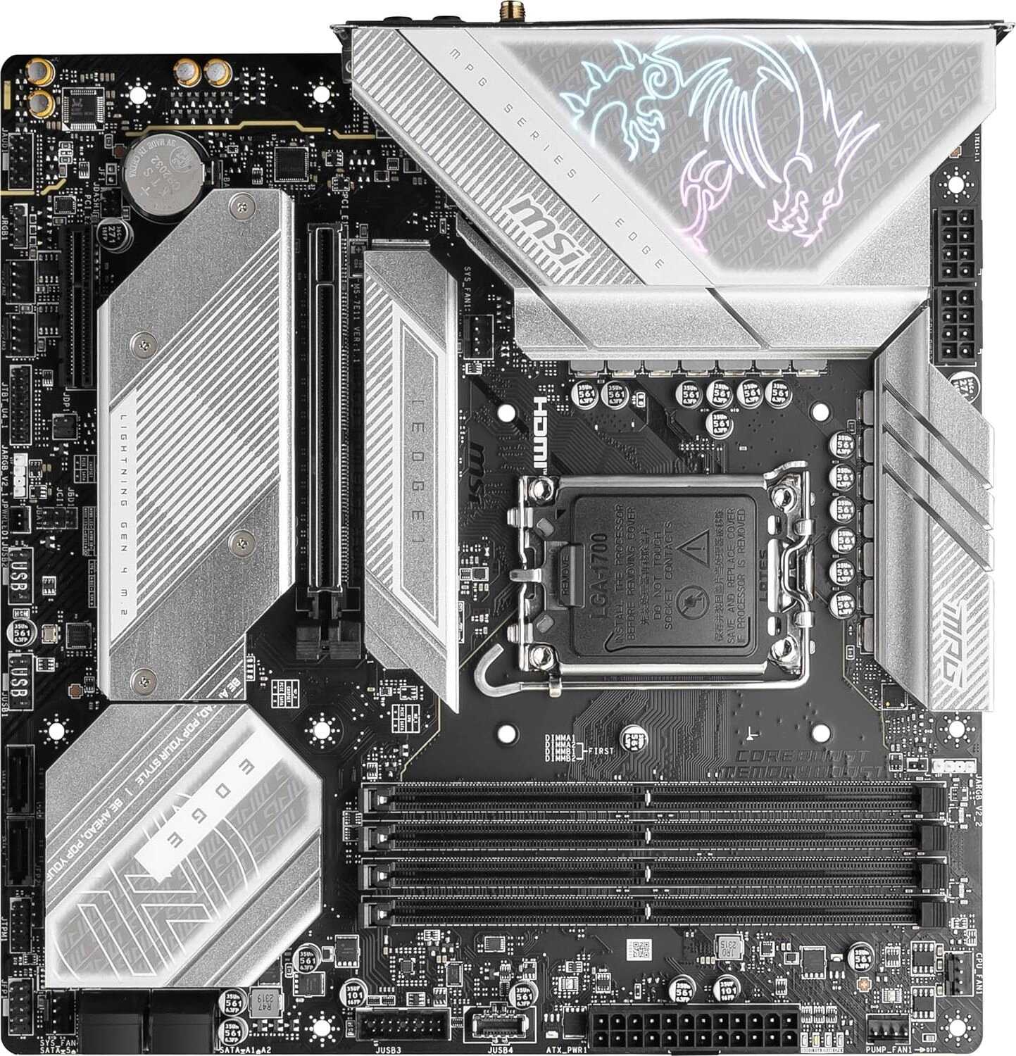Материнская плата MSI MPG B760M EDGE TI WIFI (LGA1700, B760, Micro ATX) фотография 4