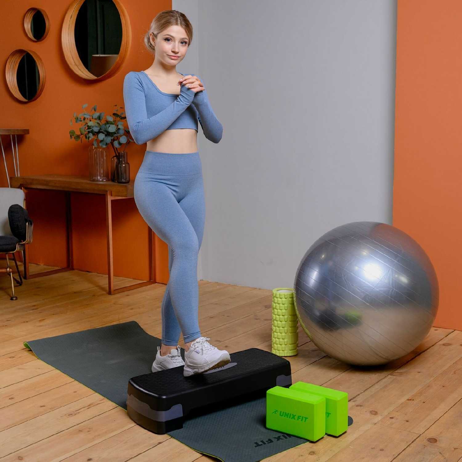 Степ-платформа UNIX Fit (3 уровня, 80 см) фотография 18