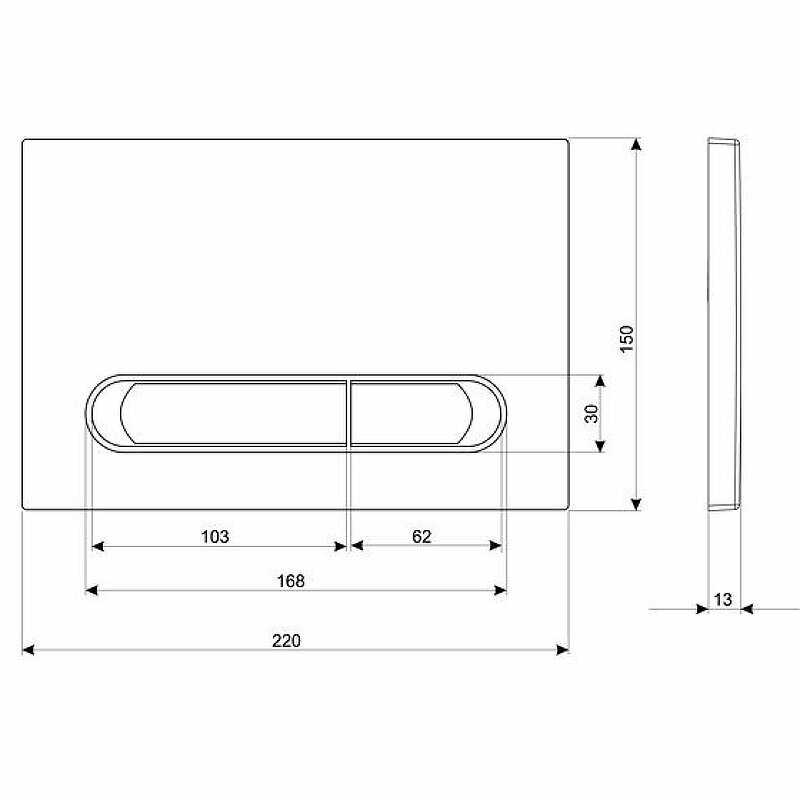 Кнопка смыва Cersanit Estetica (A64110) фотография 2