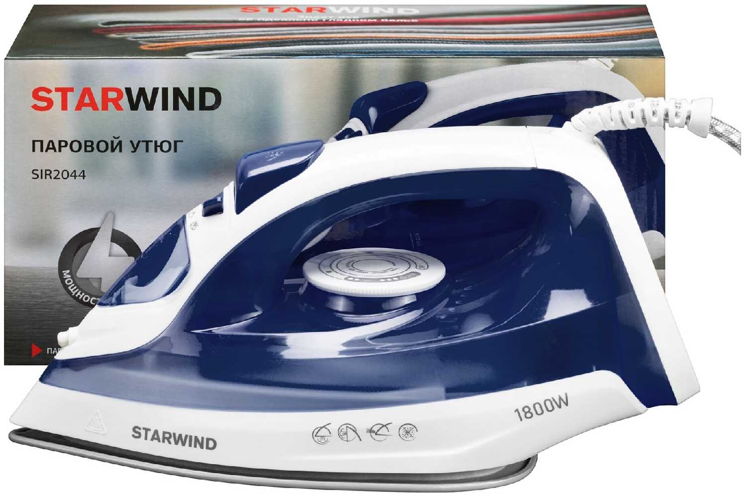 Утюг Starwind SIR2044 темно-синий/белый фотография 12