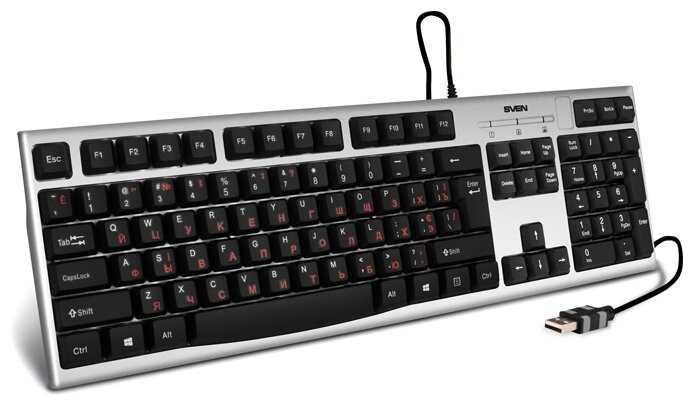 Клавиатура SVEN KB-S300 White USB фотография 1