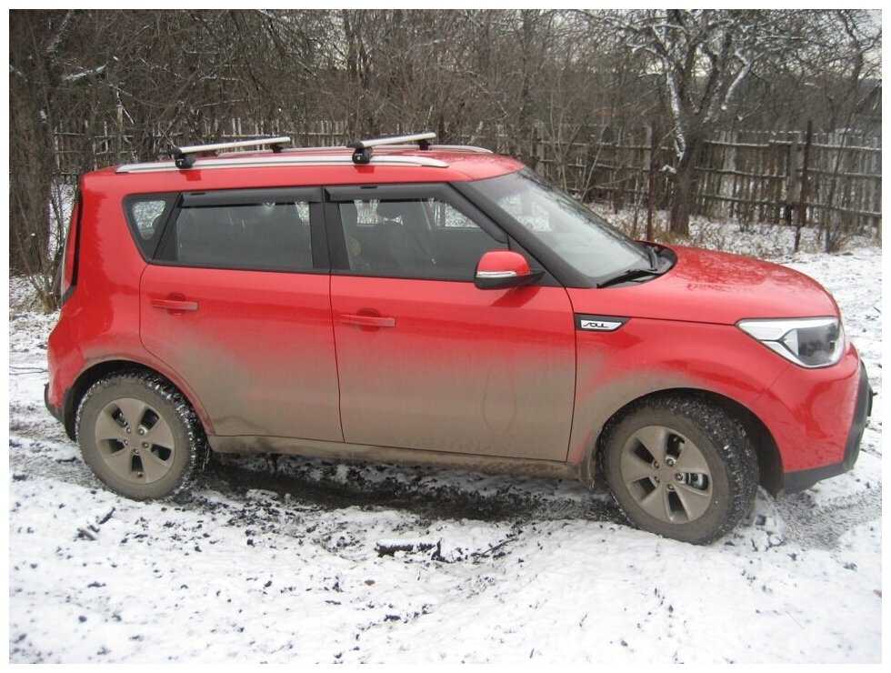 Багажник на крышу Atlant, 6031+8811, черные крыловидные дуги 1,26м на Рено Колеос 2017-2022, арт:216551 фотография 2