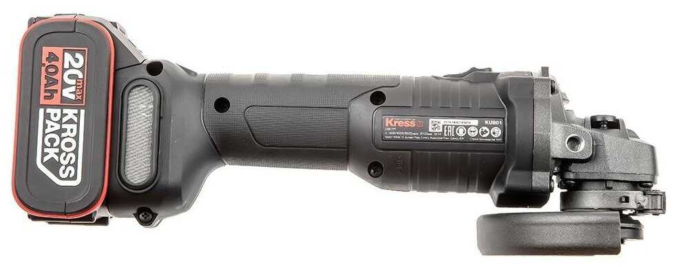 Аккумуляторная УШМ Kress KU801 Li-Ion 4.0 А·ч 20 В x2 кейс, 125 мм фотография 2
