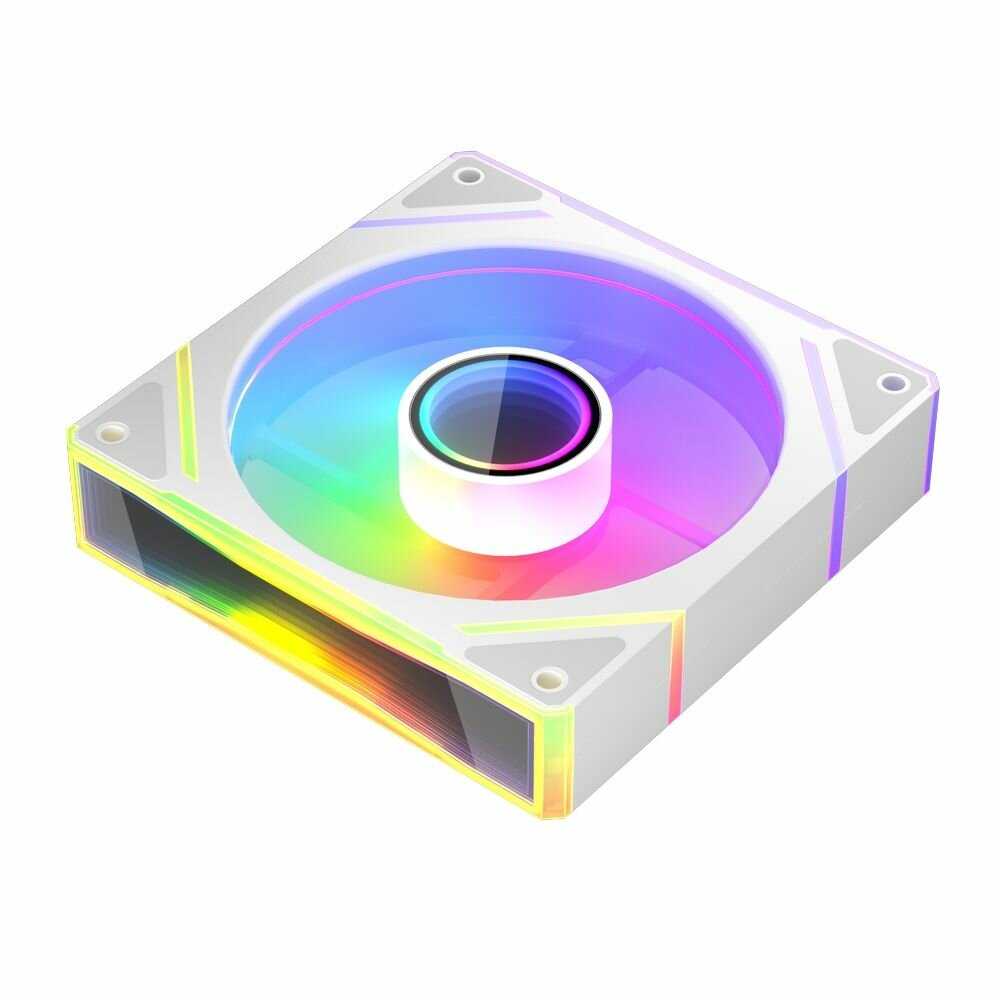 Вентилятор 1STPLAYER FC(AP) White 120mm ARGB PWM 600-1800rpm 3pin (FC(AP)-WH-1IN1) фотография 3