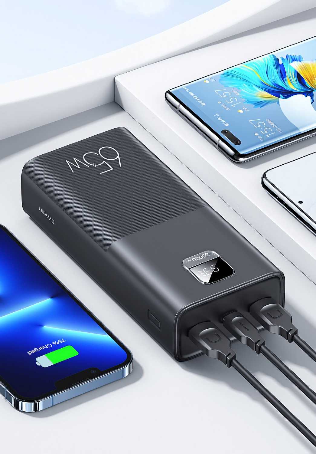 Внешний аккумулятор Usams Power Bank (30000mAh 65W) фотография 15
