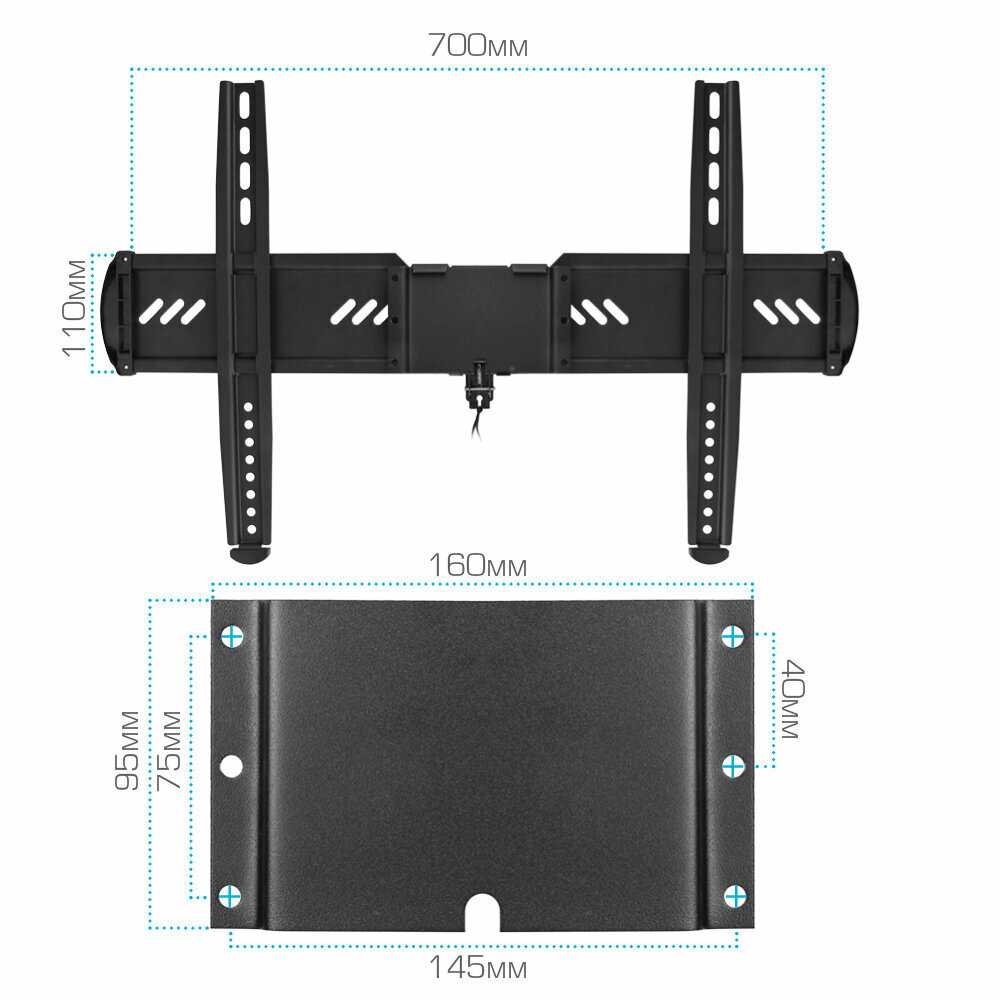 Кронштейн для телевизора KROMAX ULTRA SLIM-100 фотография 4