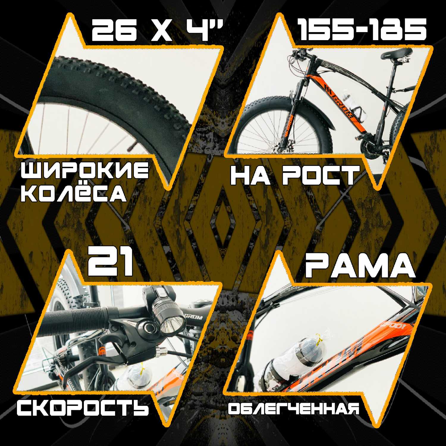 Горный велосипед Фэтбайк GROM (264.0 дюймов) фотография 25