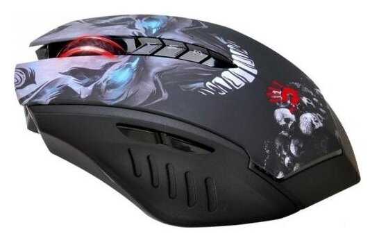 A4TECH Мышь беспроводная A4TECH Bloody R8 metal feet Skull design чёрный USB фотография 1