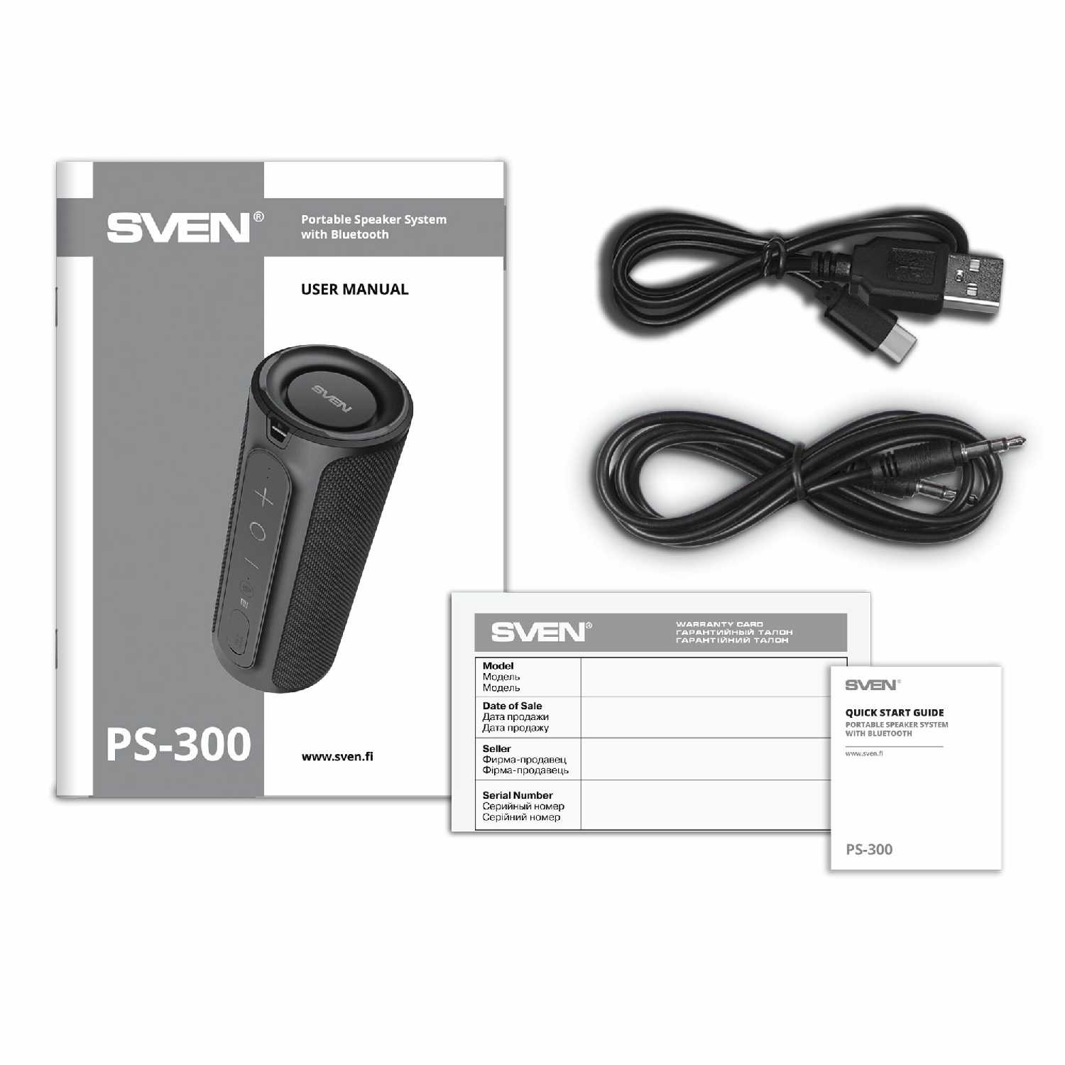 Портативная беспроводная Bluetooth колонка SVEN PS-300, мощность 2x12 Вт (RMS), влагозащищённая (IPx7), TWS фотография 13