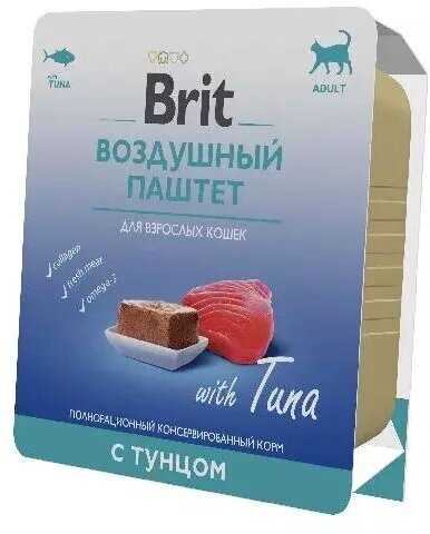 Корм для кошек Brit Воздушный для стерилизованных кошек с форелью (паштет) фотография 7