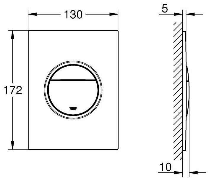 Кнопка смыва Grohe Nova Cosmopolitan 37601SH0 фотография 2