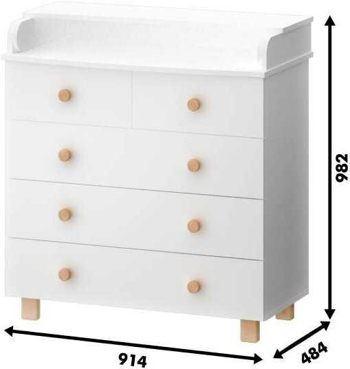 Комод детский пеленальный для новорожденных с откидной доской фотография 2