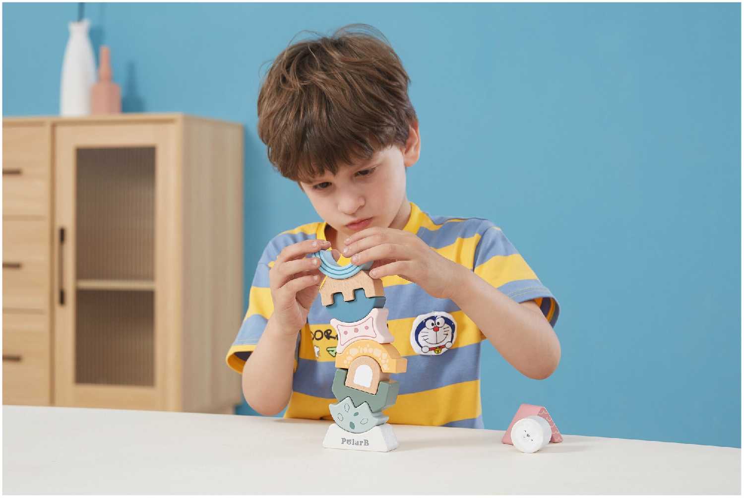 Развивающие игрушки из дерева Viga Toys Пирамидка-балансир Башенка (44070) фотография 4