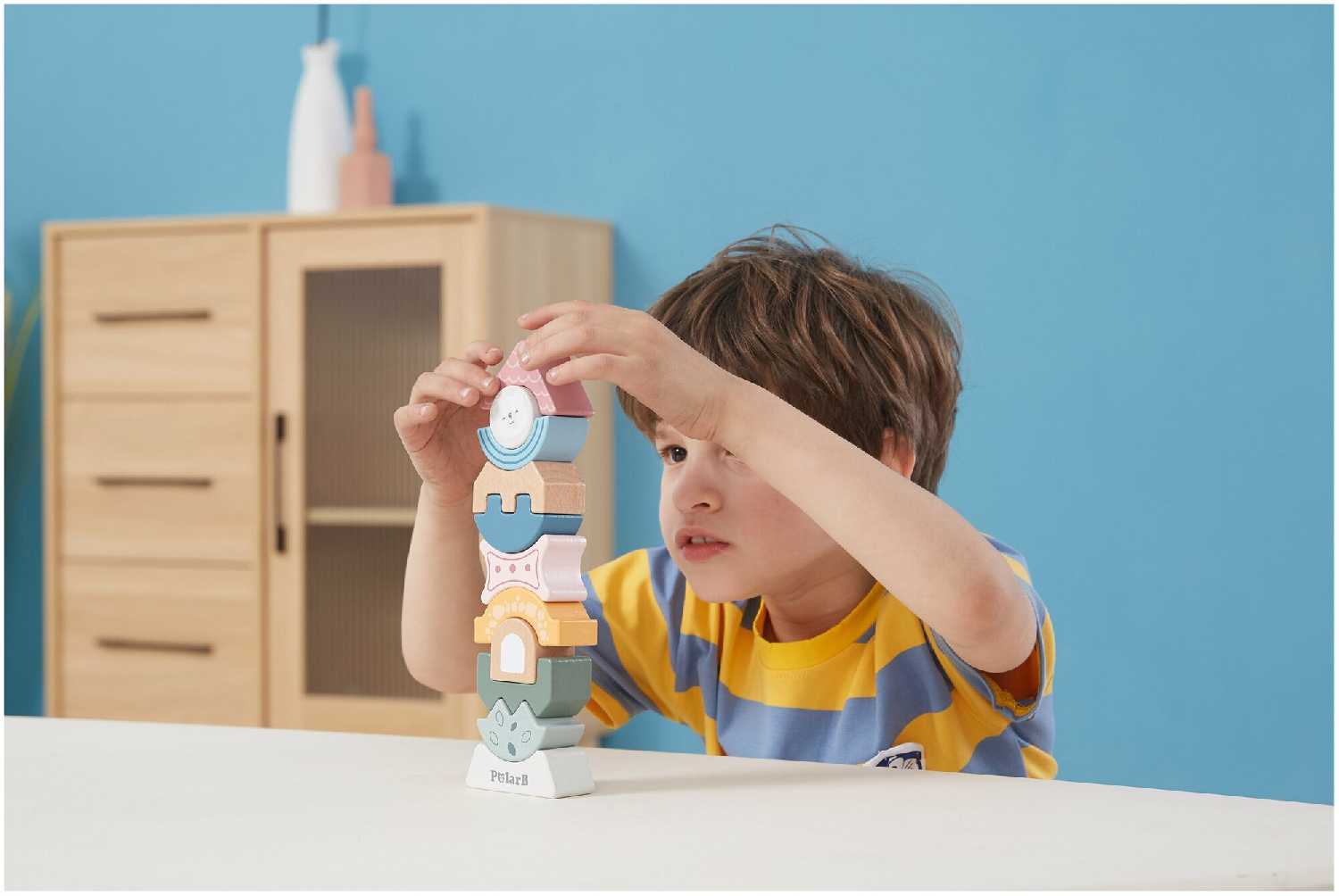 Развивающие игрушки из дерева Viga Toys Пирамидка-балансир Башенка (44070) фотография 5