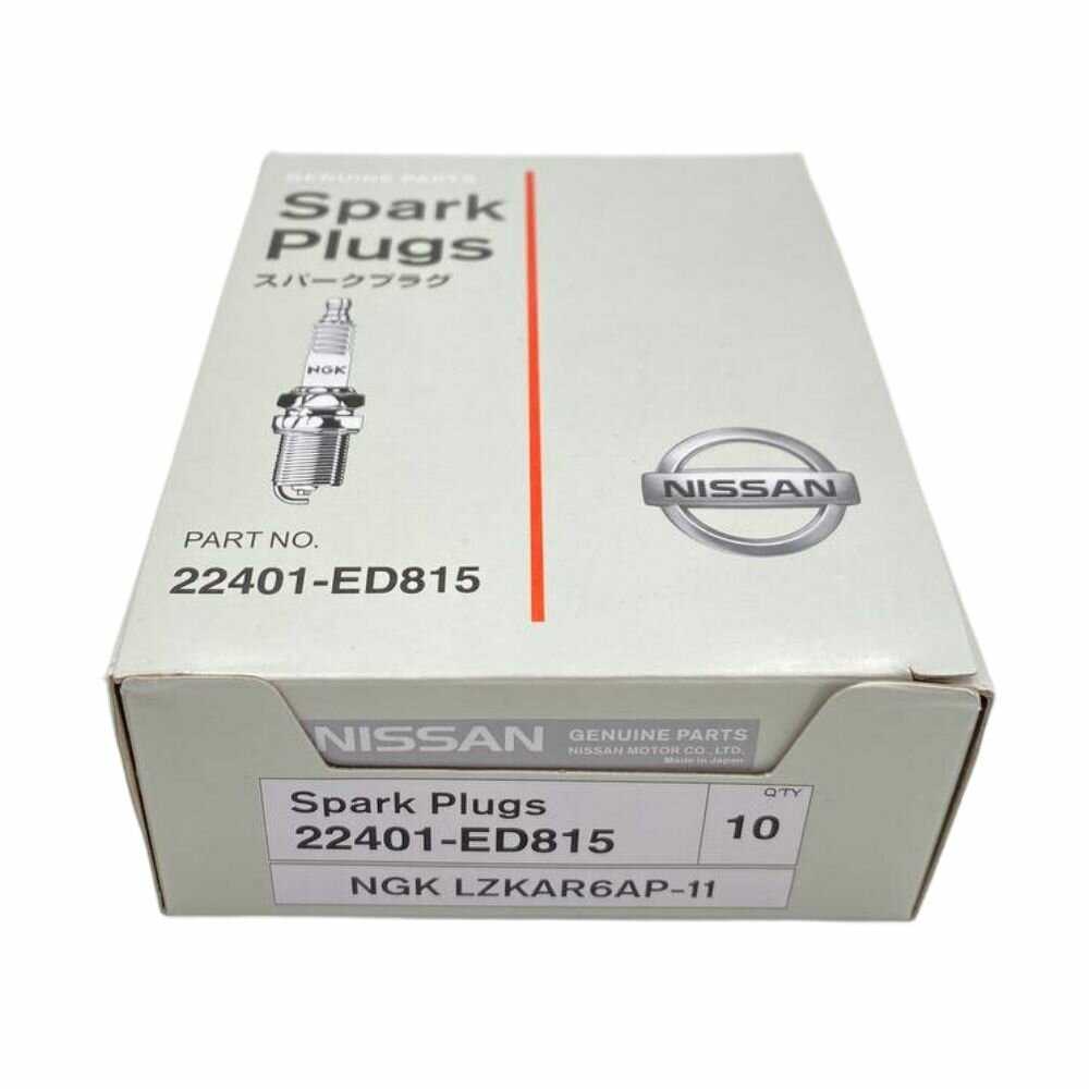 Комплект свечей зажигания NISSAN 22401ED815 фотография 3