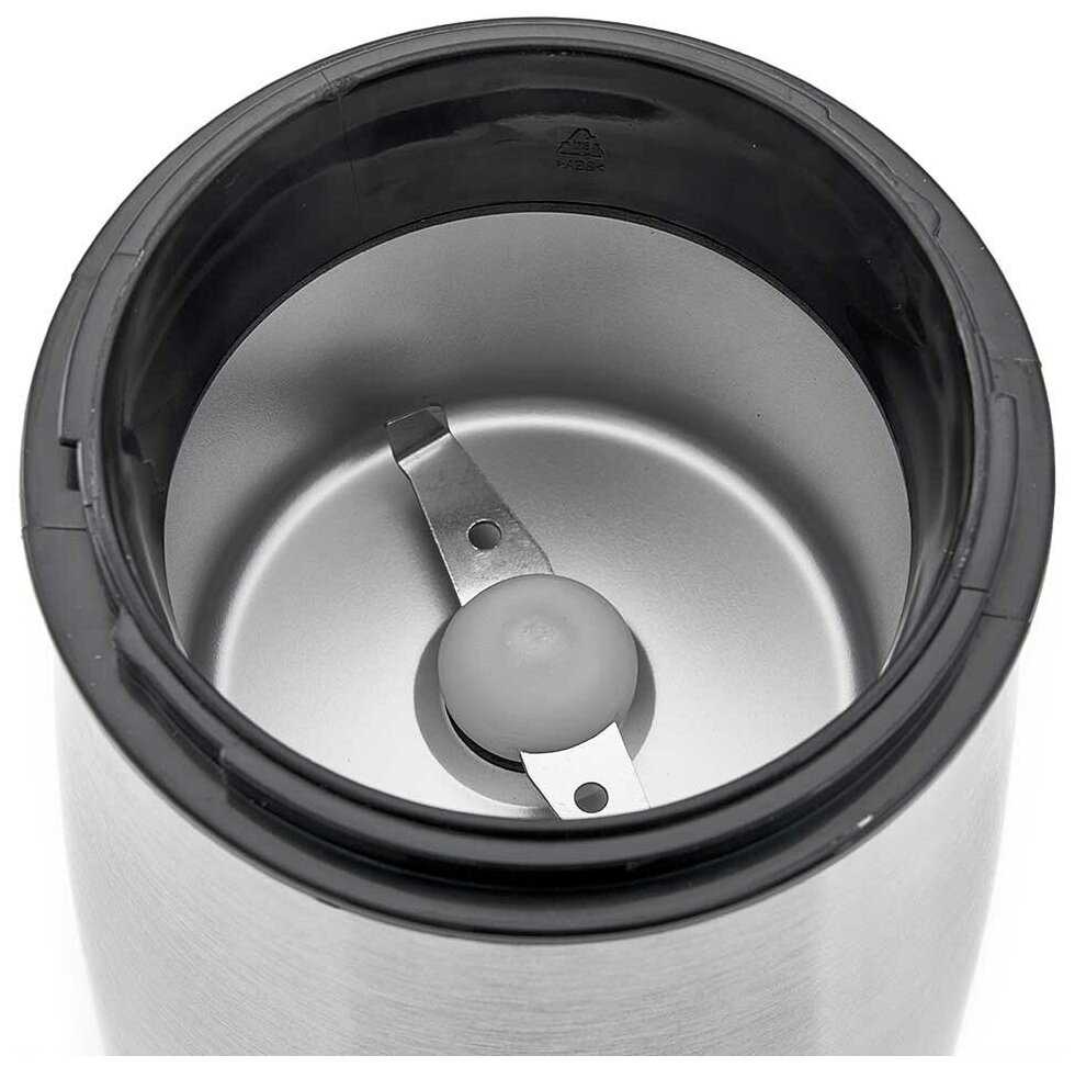 Кофемолка DELTA LUX DE-2200 нерж. Корпус :250Вт, емкость для зерен 50г фотография 2
