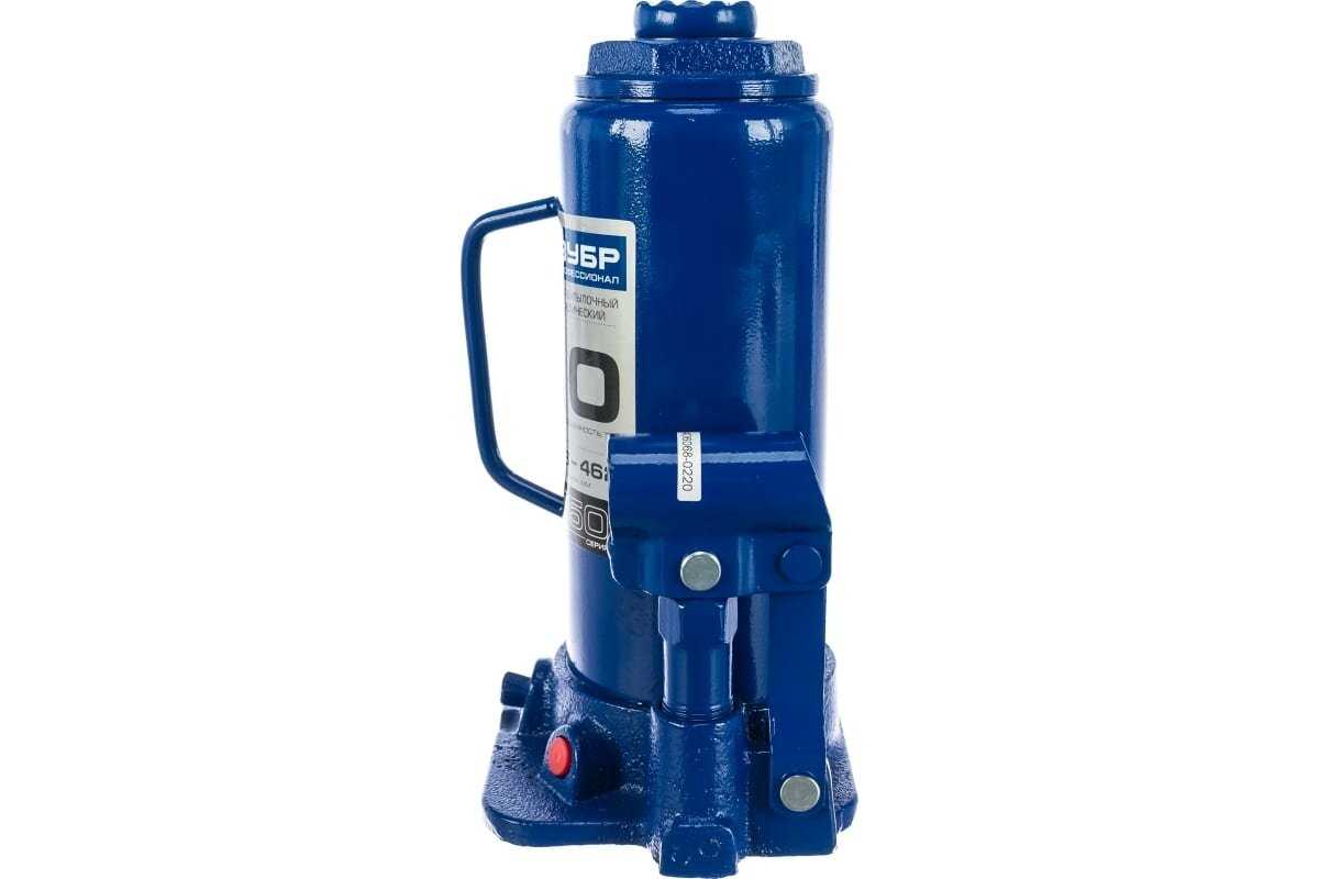 Домкрат бутылочный гидравлический ЗУБР Профессионал T50 (43060-10) фотография 11