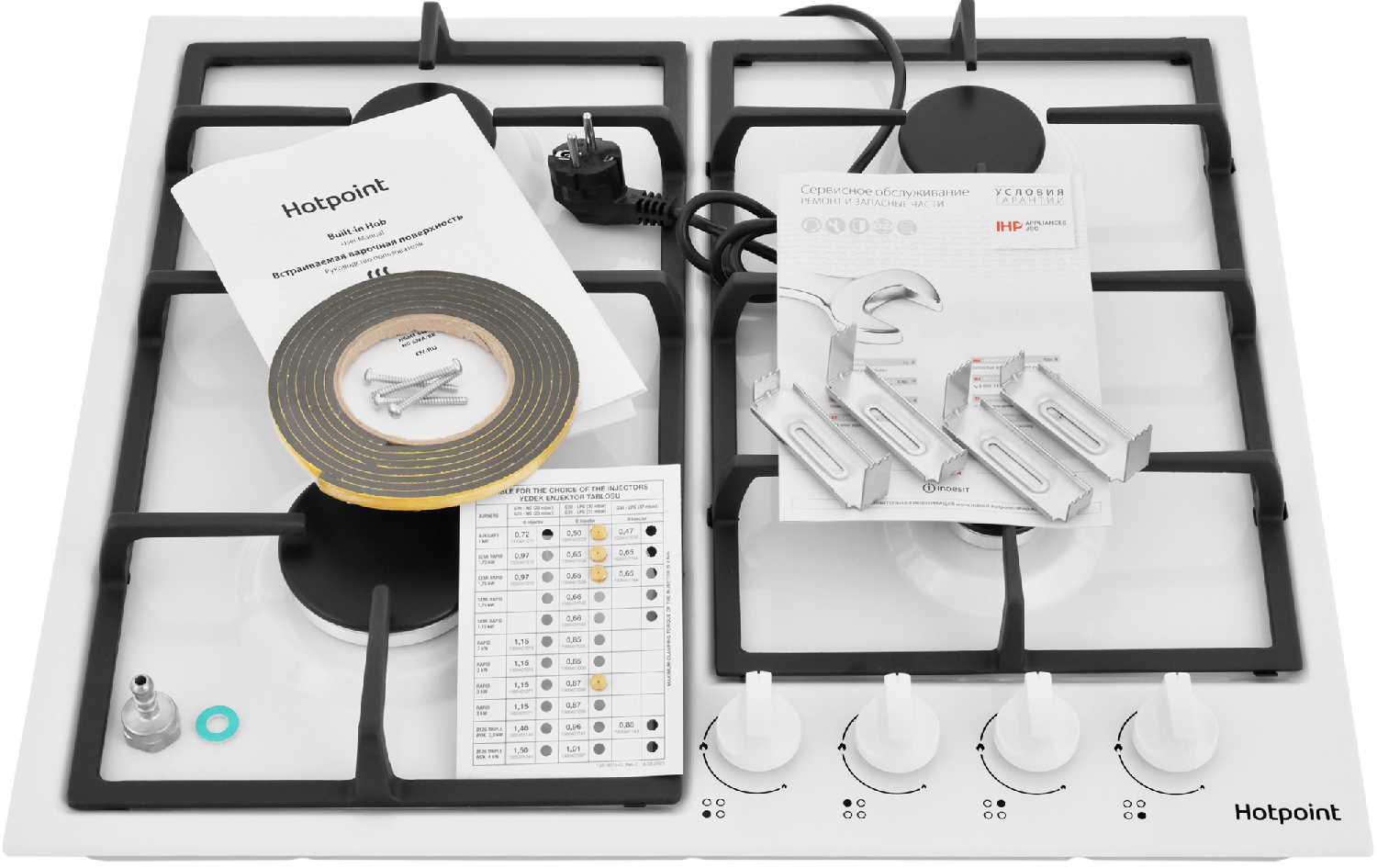 Встраиваемая газовая варочная панель Hotpoint HGMT 642 (WH) фотография 8