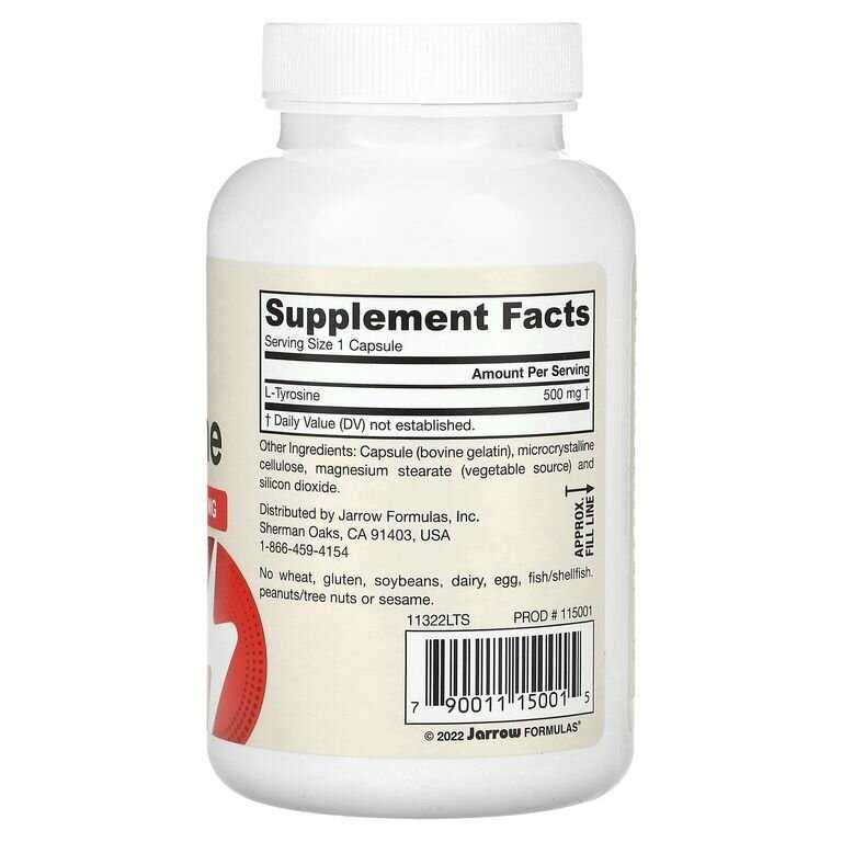 Jarrow Formulas L-Tyrosine (500 мг) фотография 9