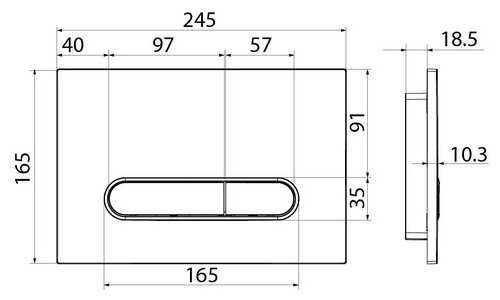 Кнопка смыва IDDIS Unifix 071 UNI71MBI77 фотография 2